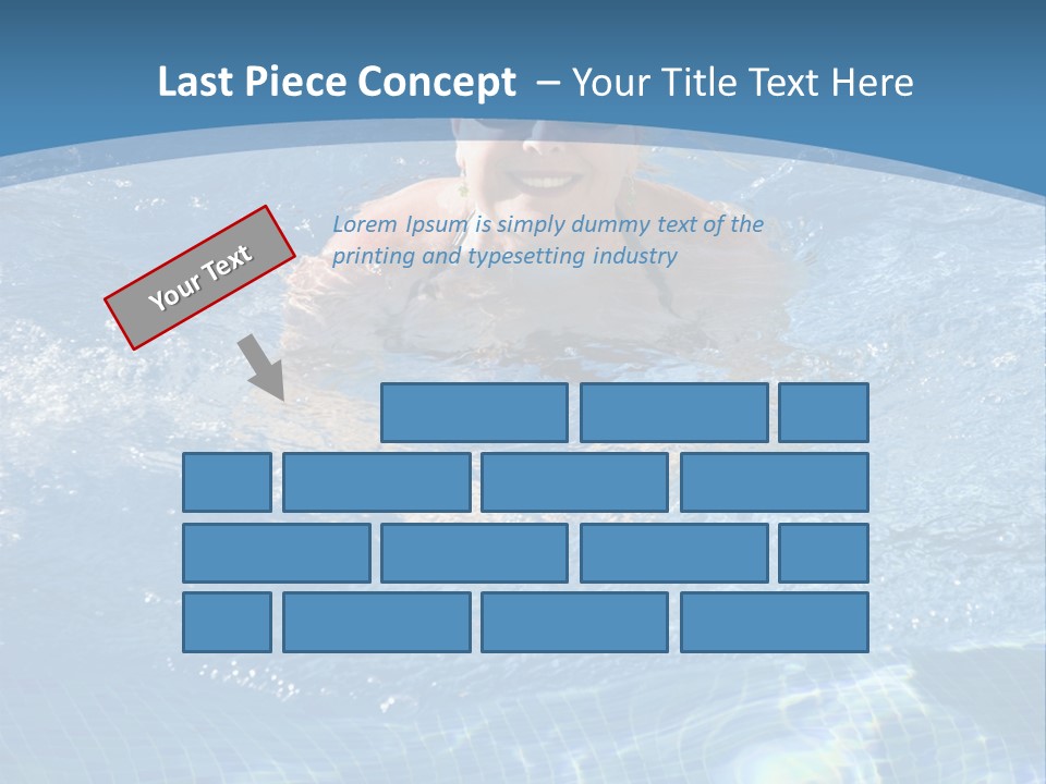 A Woman Swimming In A Pool With Sunglasses On PowerPoint Template