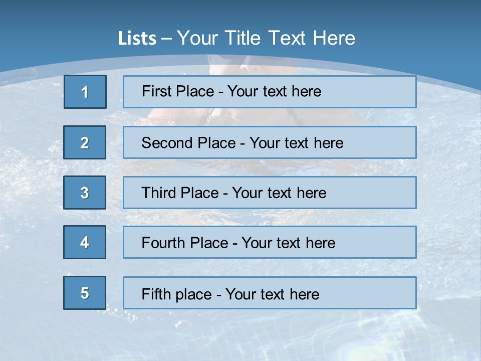 A Woman Swimming In A Pool With Sunglasses On PowerPoint Template