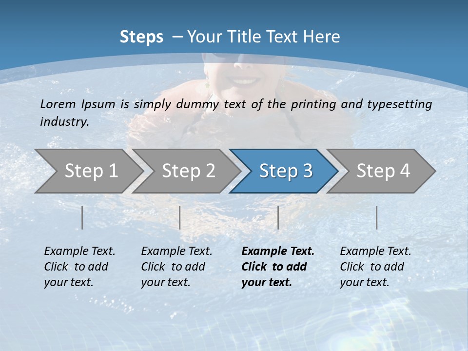 A Woman Swimming In A Pool With Sunglasses On PowerPoint Template