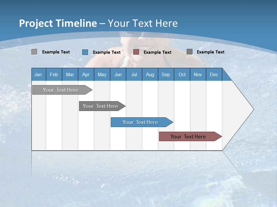 A Woman Swimming In A Pool With Sunglasses On PowerPoint Template
