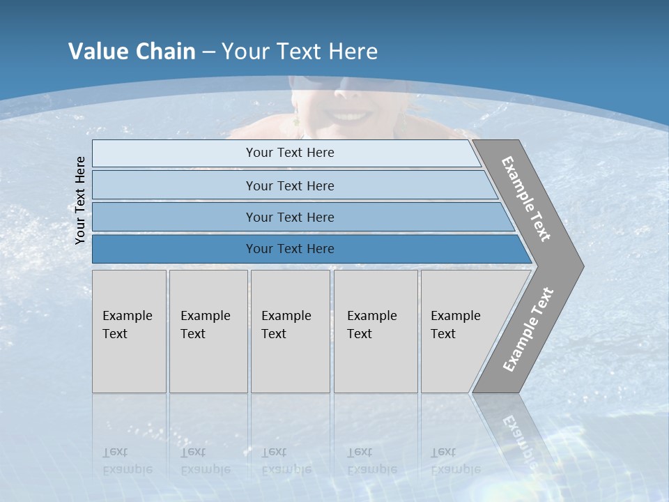 A Woman Swimming In A Pool With Sunglasses On PowerPoint Template