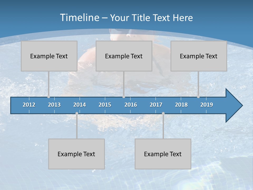 A Woman Swimming In A Pool With Sunglasses On PowerPoint Template