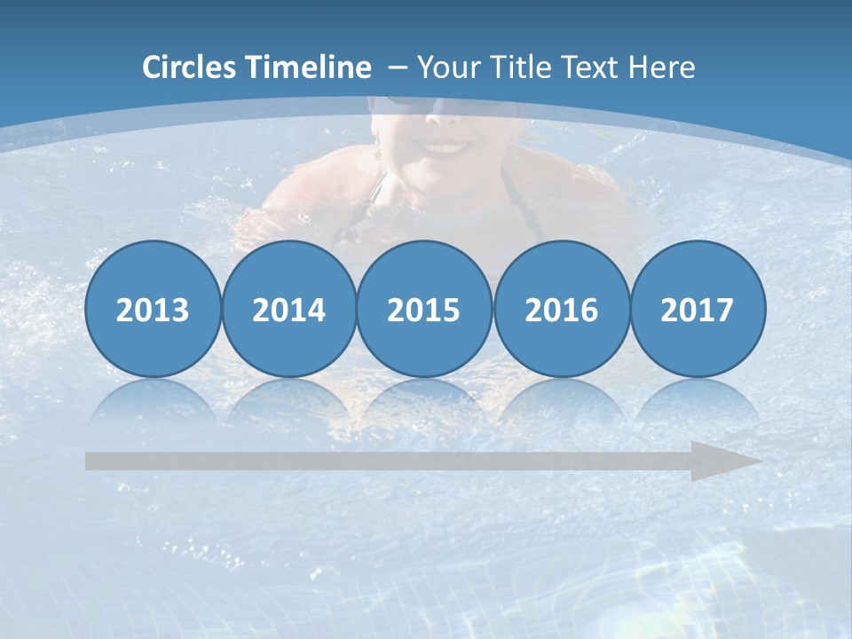A Woman Swimming In A Pool With Sunglasses On PowerPoint Template
