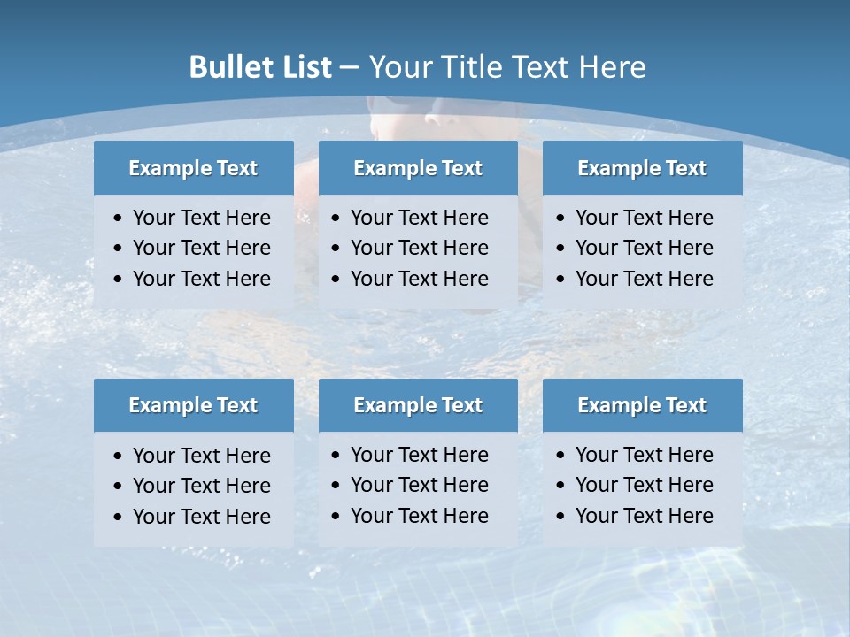 A Woman Swimming In A Pool With Sunglasses On PowerPoint Template