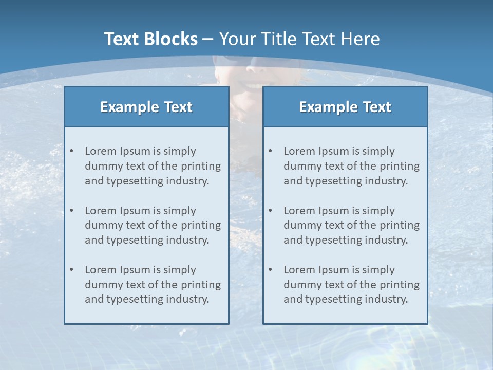A Woman Swimming In A Pool With Sunglasses On PowerPoint Template