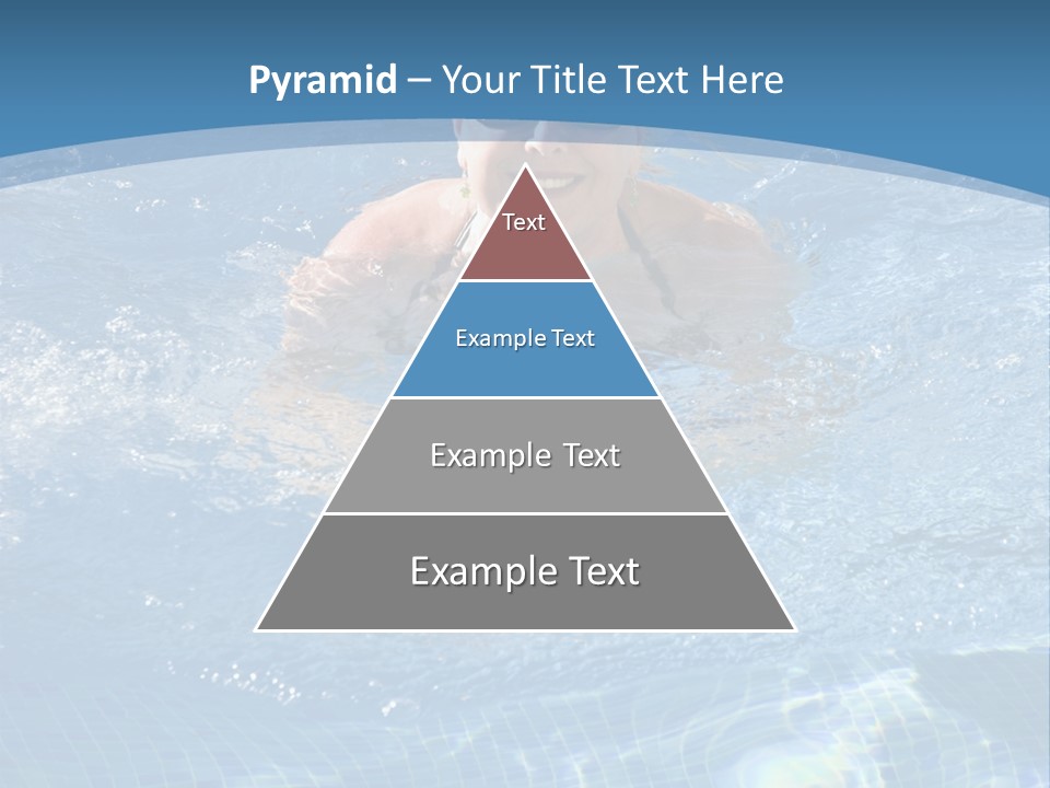 A Woman Swimming In A Pool With Sunglasses On PowerPoint Template