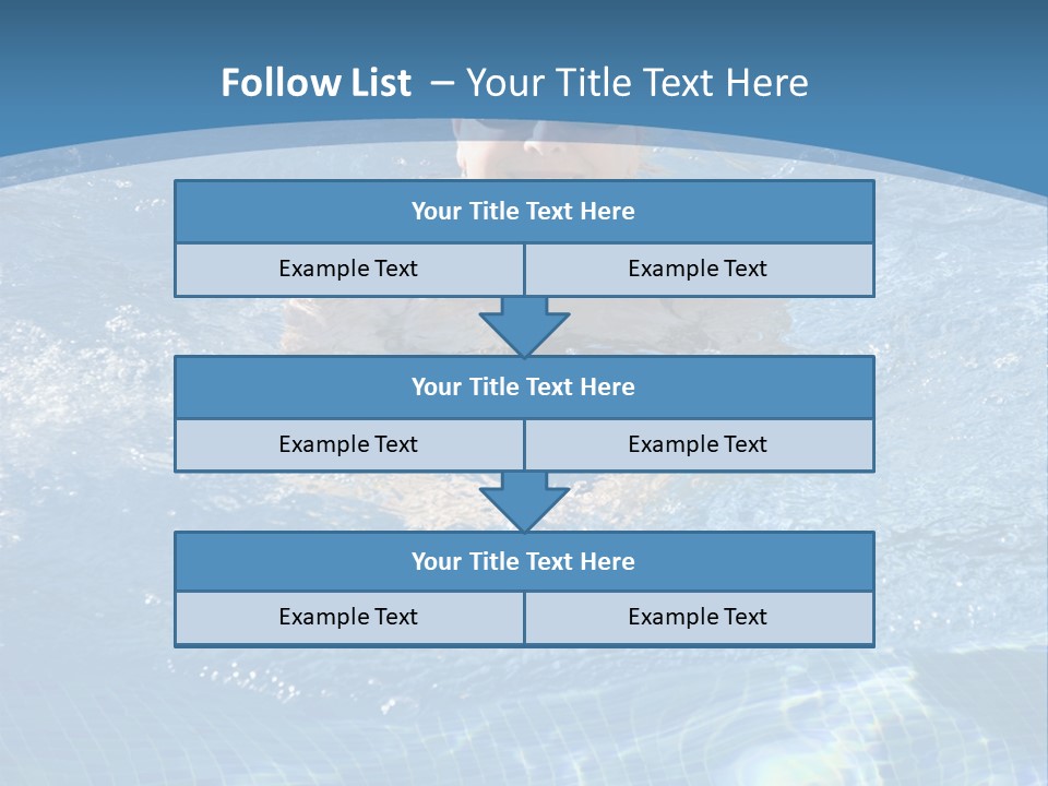 A Woman Swimming In A Pool With Sunglasses On PowerPoint Template