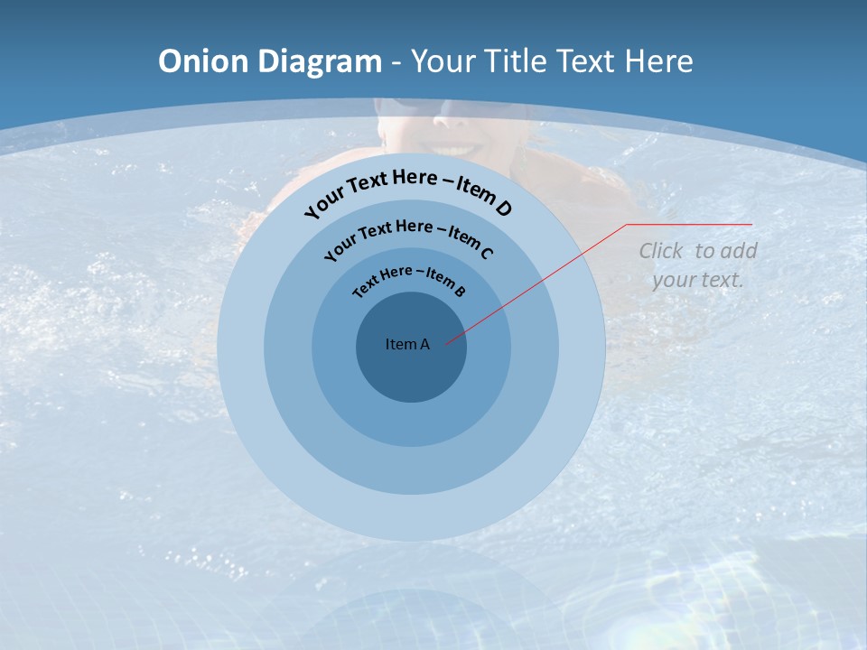 A Woman Swimming In A Pool With Sunglasses On PowerPoint Template