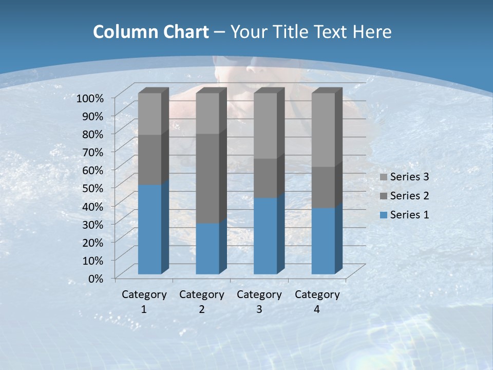 A Woman Swimming In A Pool With Sunglasses On PowerPoint Template