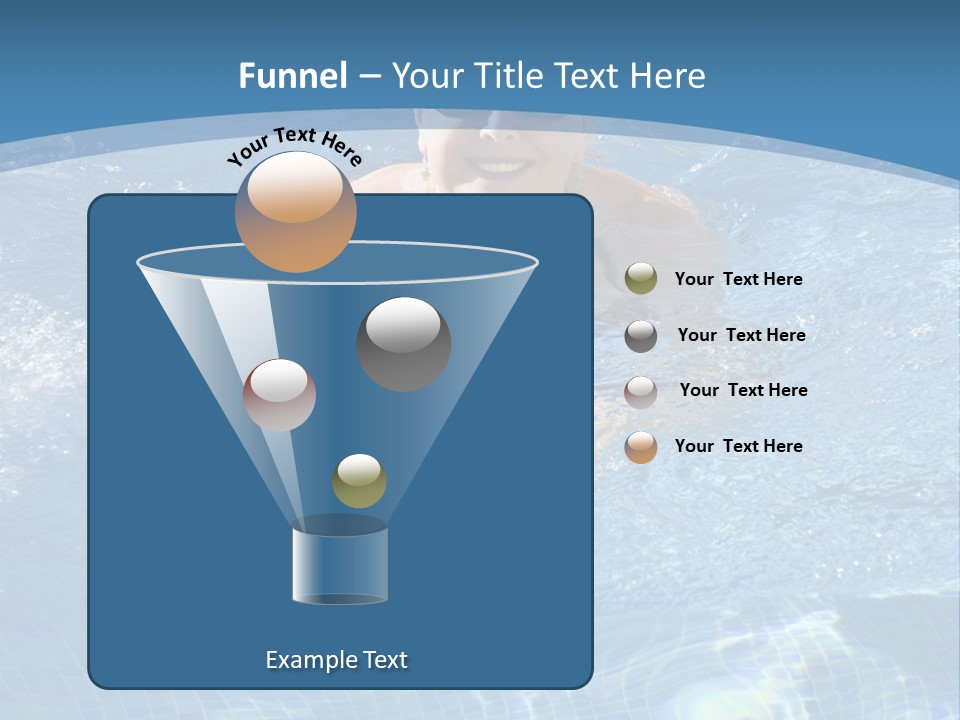 A Woman Swimming In A Pool With Sunglasses On PowerPoint Template