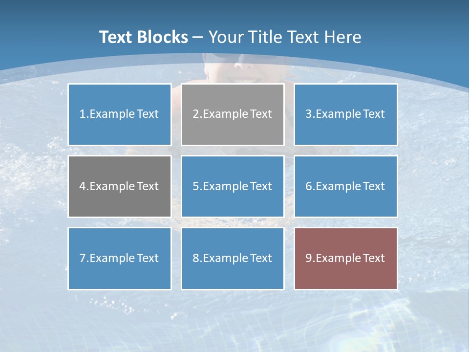 A Woman Swimming In A Pool With Sunglasses On PowerPoint Template