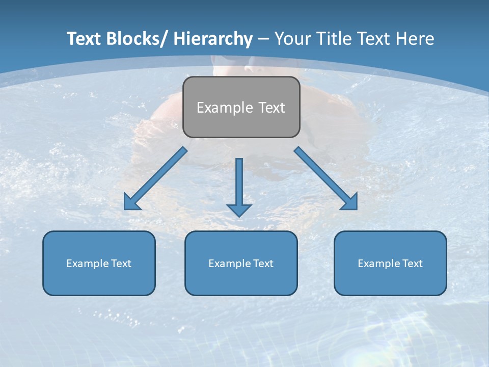 A Woman Swimming In A Pool With Sunglasses On PowerPoint Template