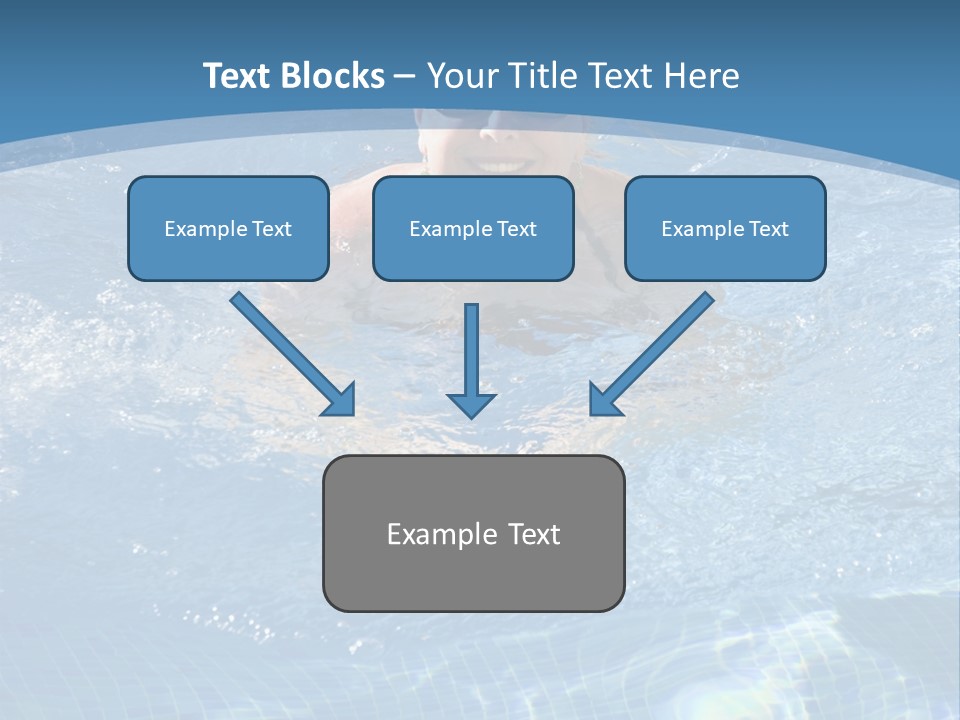 A Woman Swimming In A Pool With Sunglasses On PowerPoint Template