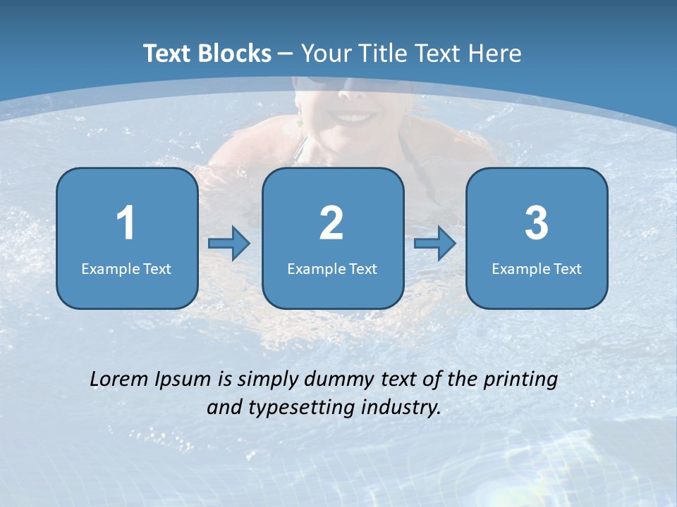 A Woman Swimming In A Pool With Sunglasses On PowerPoint Template