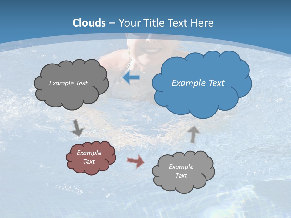 A Woman Swimming In A Pool With Sunglasses On PowerPoint Template