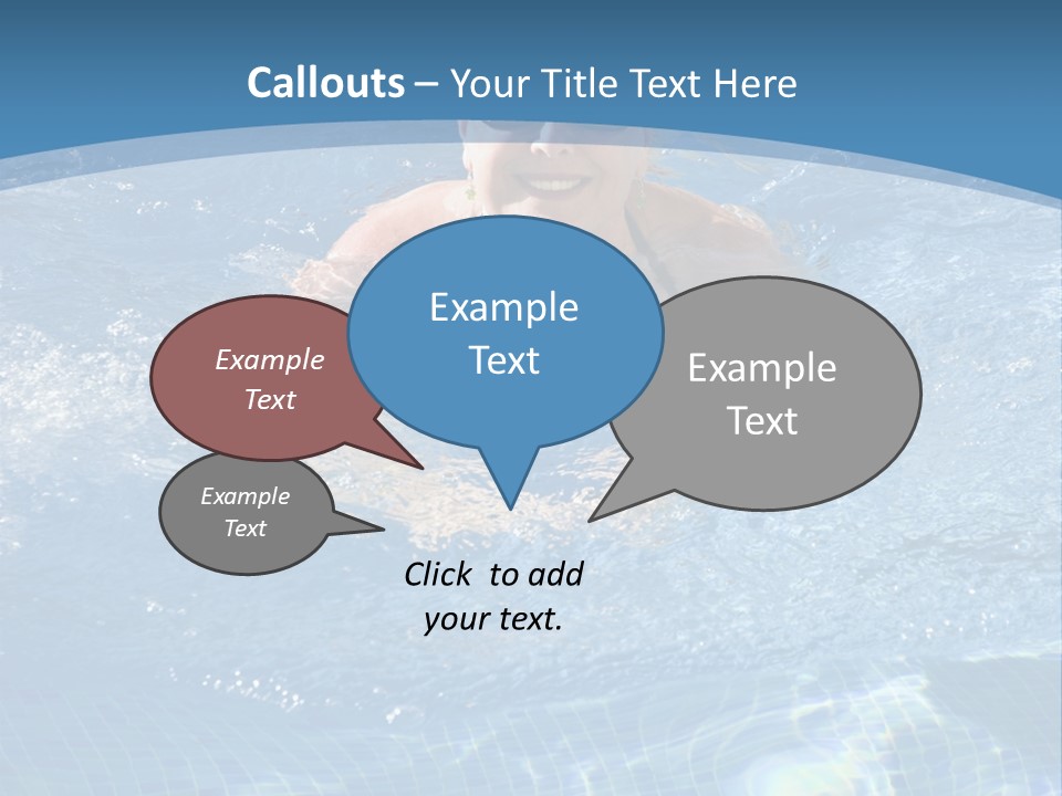 A Woman Swimming In A Pool With Sunglasses On PowerPoint Template