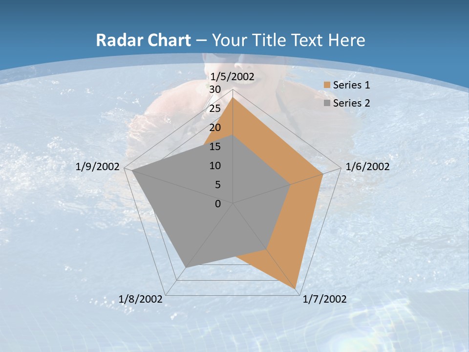 A Woman Swimming In A Pool With Sunglasses On PowerPoint Template