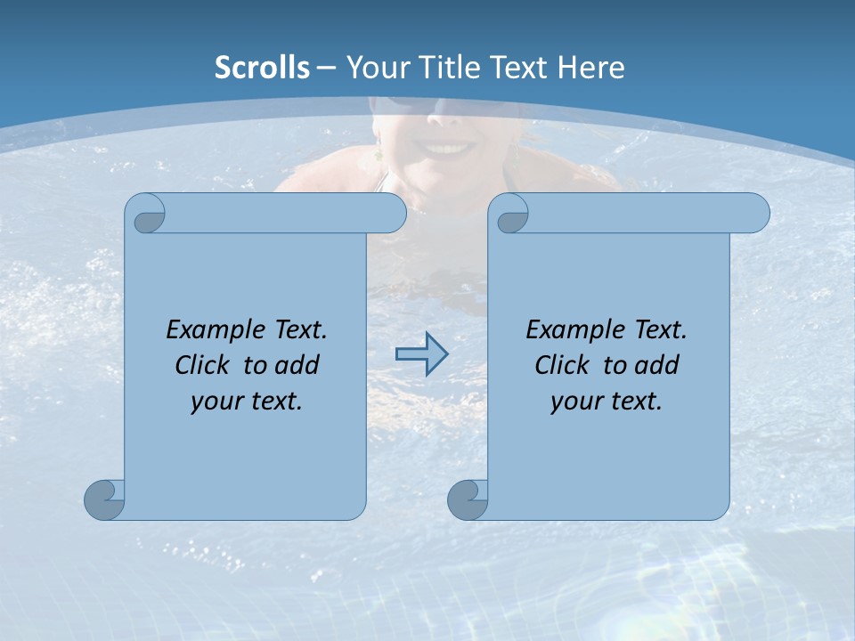 A Woman Swimming In A Pool With Sunglasses On PowerPoint Template