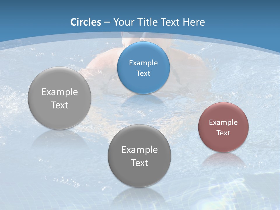 A Woman Swimming In A Pool With Sunglasses On PowerPoint Template