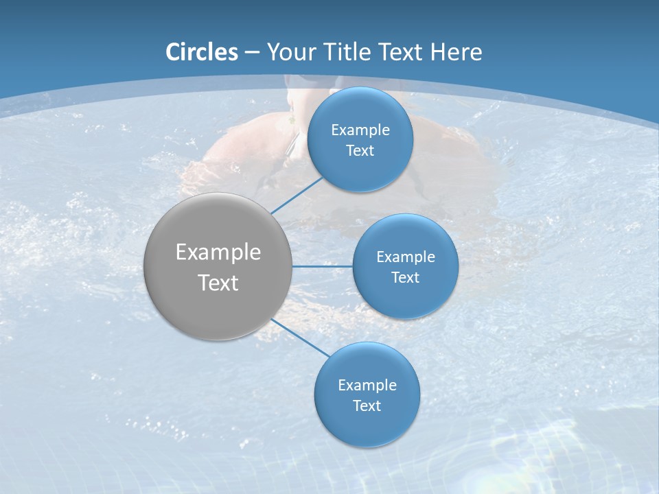 A Woman Swimming In A Pool With Sunglasses On PowerPoint Template