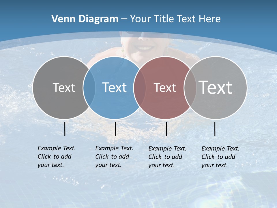 A Woman Swimming In A Pool With Sunglasses On PowerPoint Template