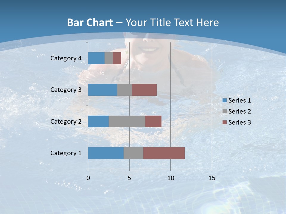 A Woman Swimming In A Pool With Sunglasses On PowerPoint Template