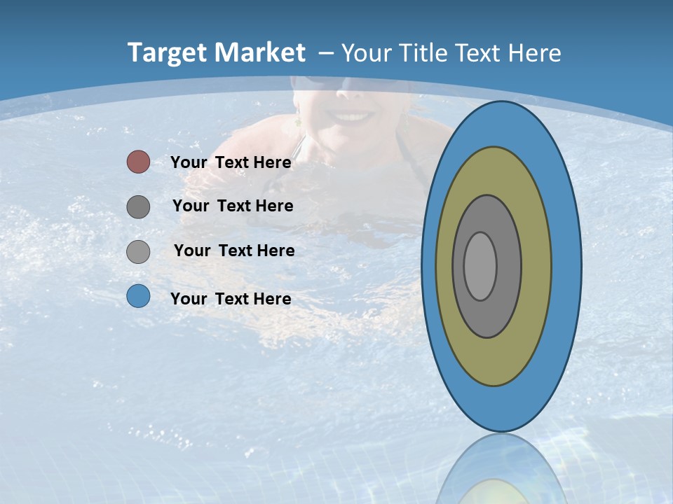 A Woman Swimming In A Pool With Sunglasses On PowerPoint Template
