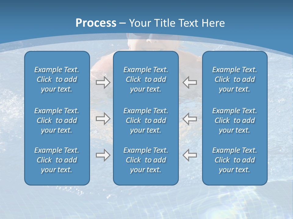 A Woman Swimming In A Pool With Sunglasses On PowerPoint Template