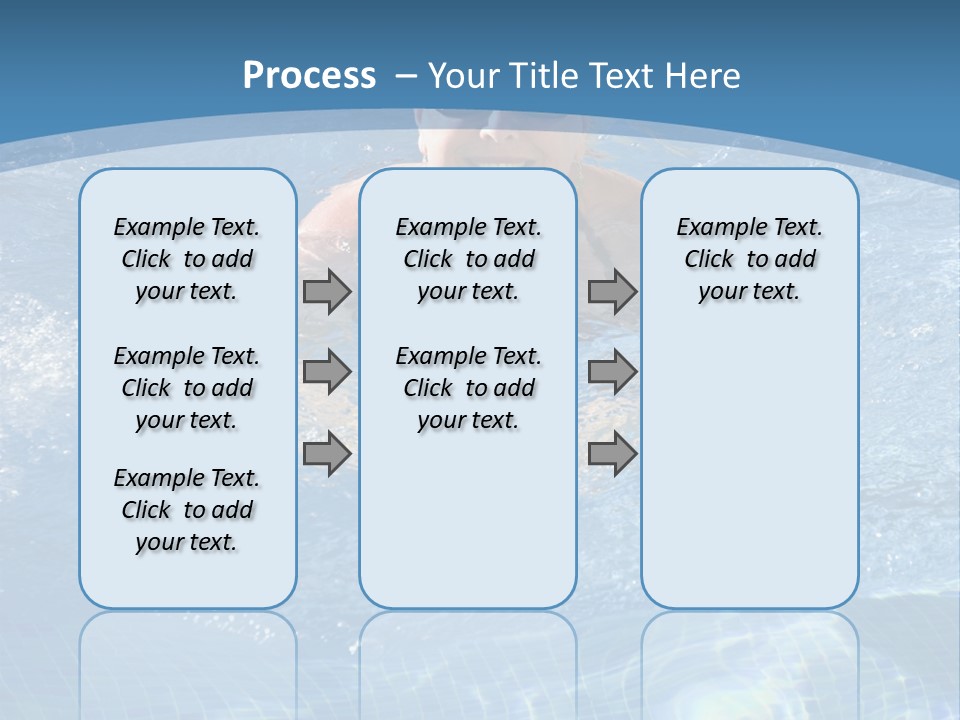 A Woman Swimming In A Pool With Sunglasses On PowerPoint Template