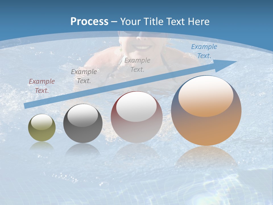 A Woman Swimming In A Pool With Sunglasses On PowerPoint Template