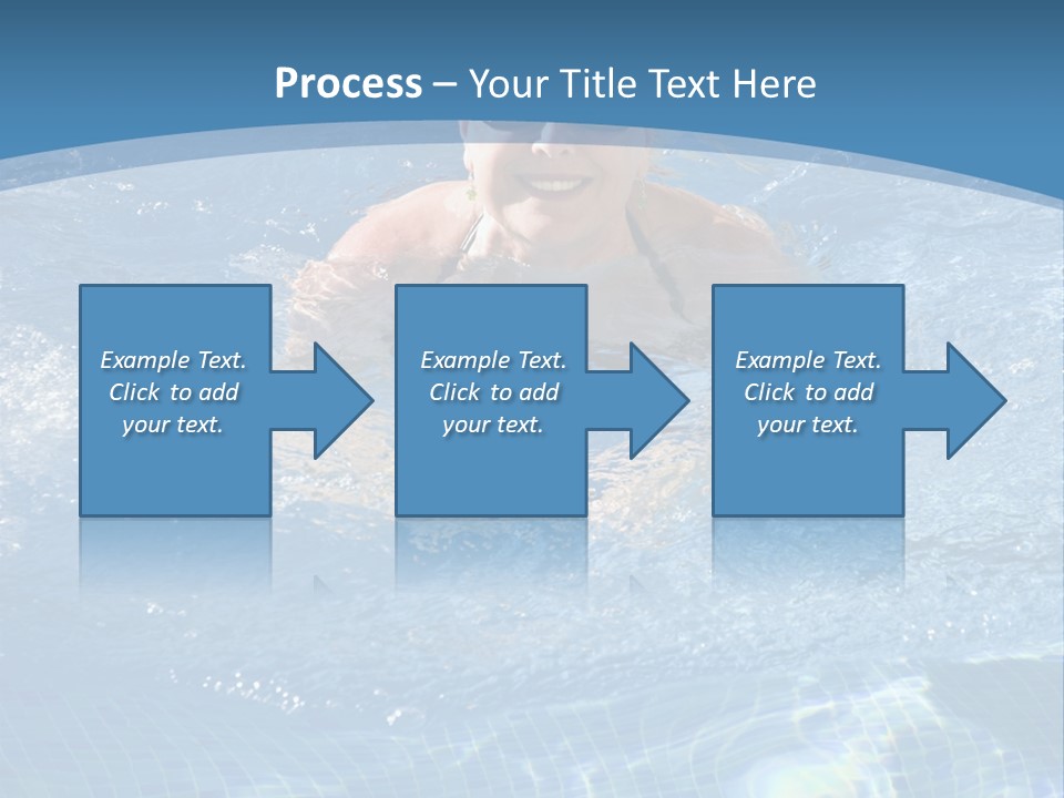 A Woman Swimming In A Pool With Sunglasses On PowerPoint Template