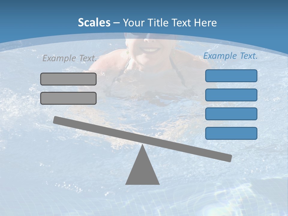 A Woman Swimming In A Pool With Sunglasses On PowerPoint Template