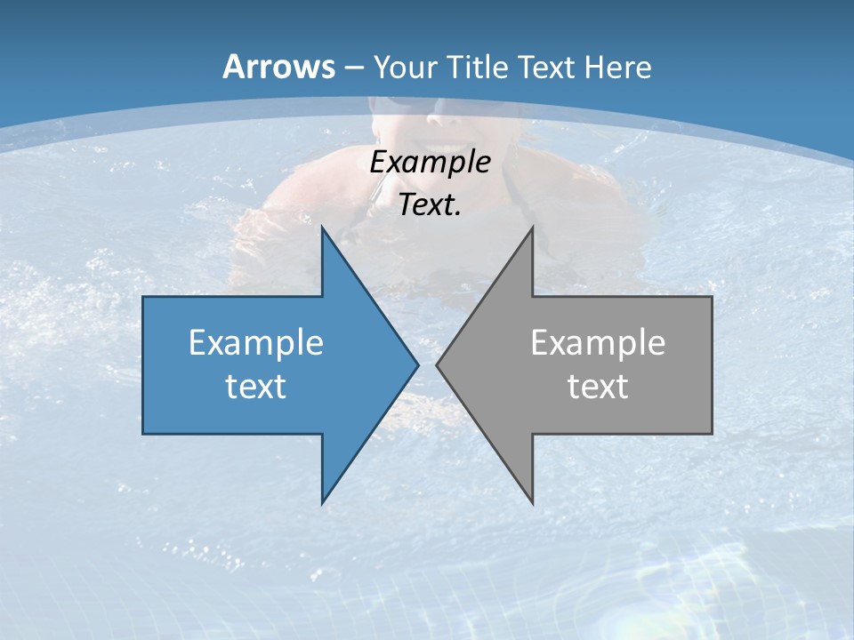 A Woman Swimming In A Pool With Sunglasses On PowerPoint Template