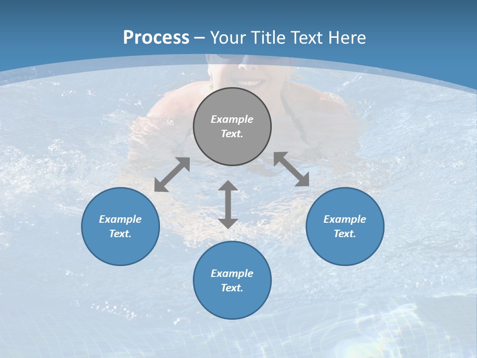 A Woman Swimming In A Pool With Sunglasses On PowerPoint Template