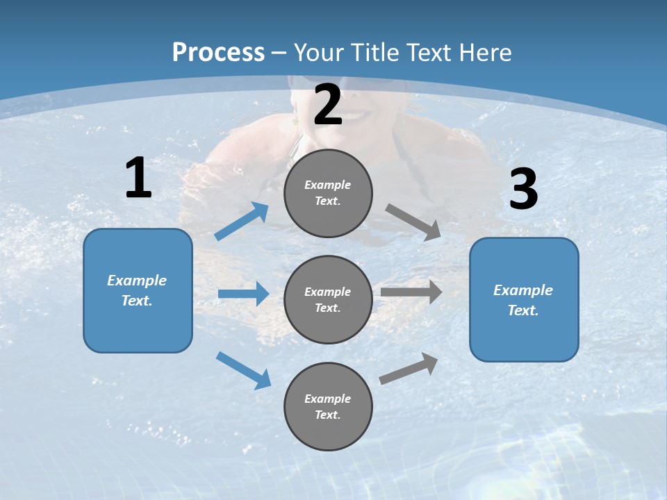 A Woman Swimming In A Pool With Sunglasses On PowerPoint Template