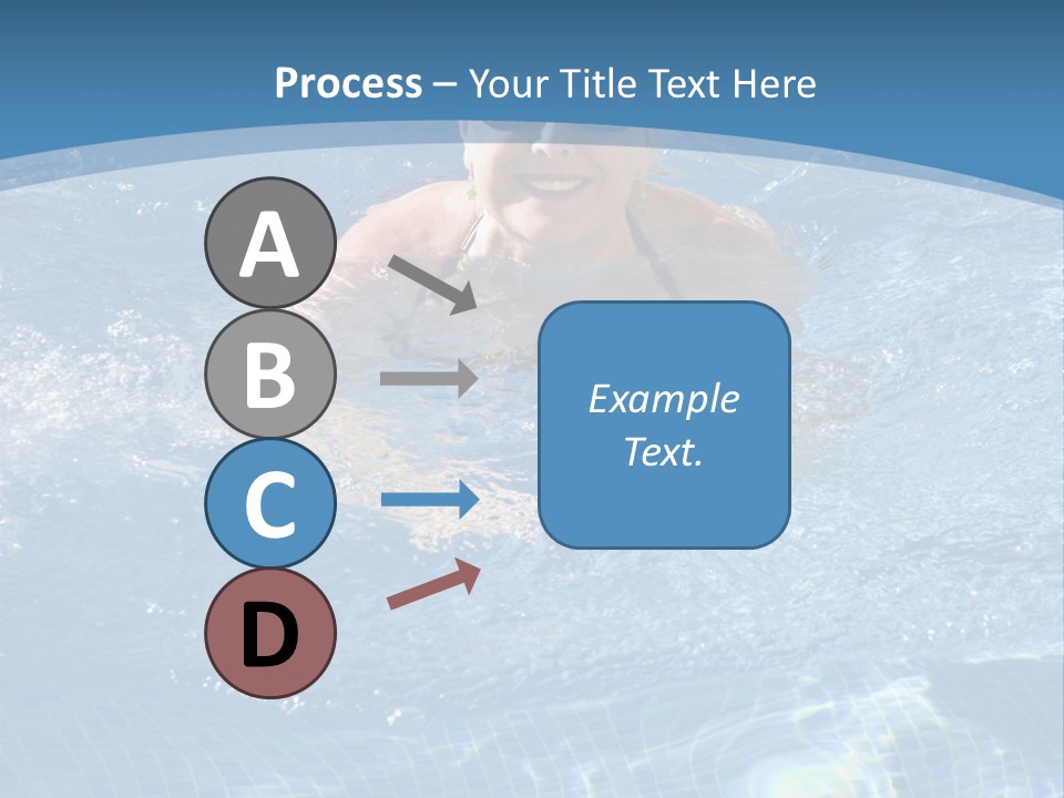 A Woman Swimming In A Pool With Sunglasses On PowerPoint Template