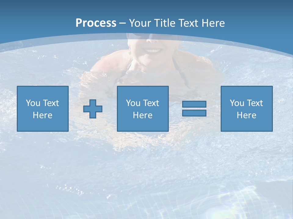 A Woman Swimming In A Pool With Sunglasses On PowerPoint Template