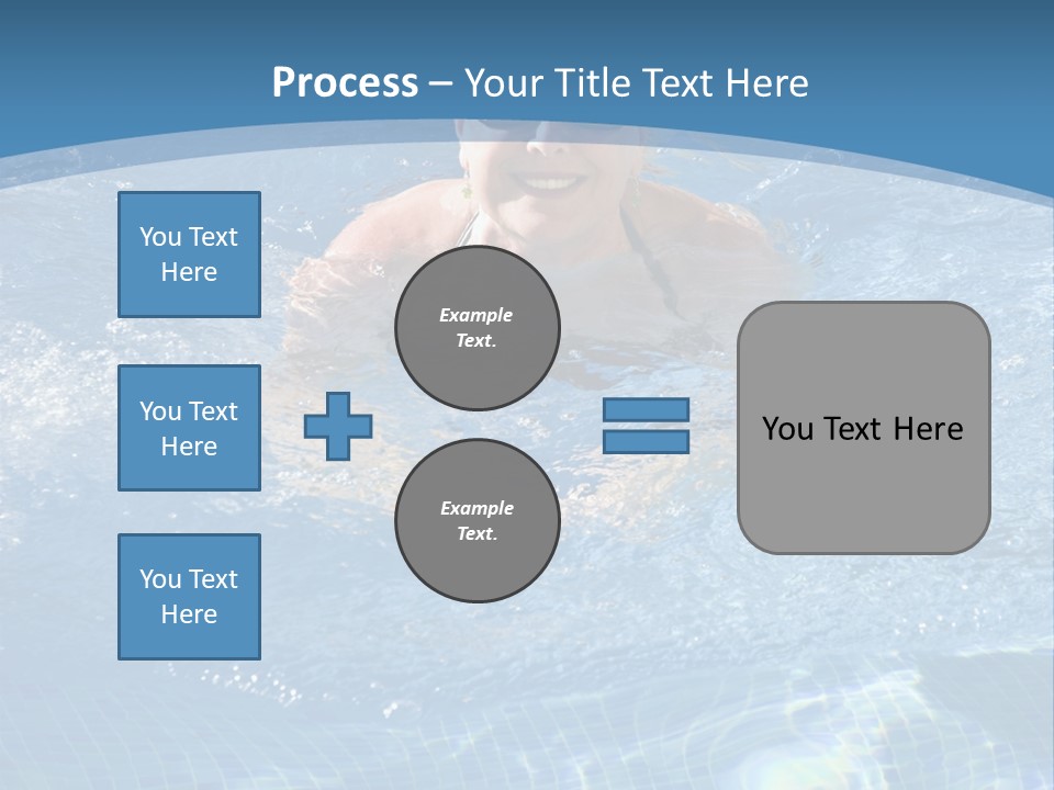 A Woman Swimming In A Pool With Sunglasses On PowerPoint Template