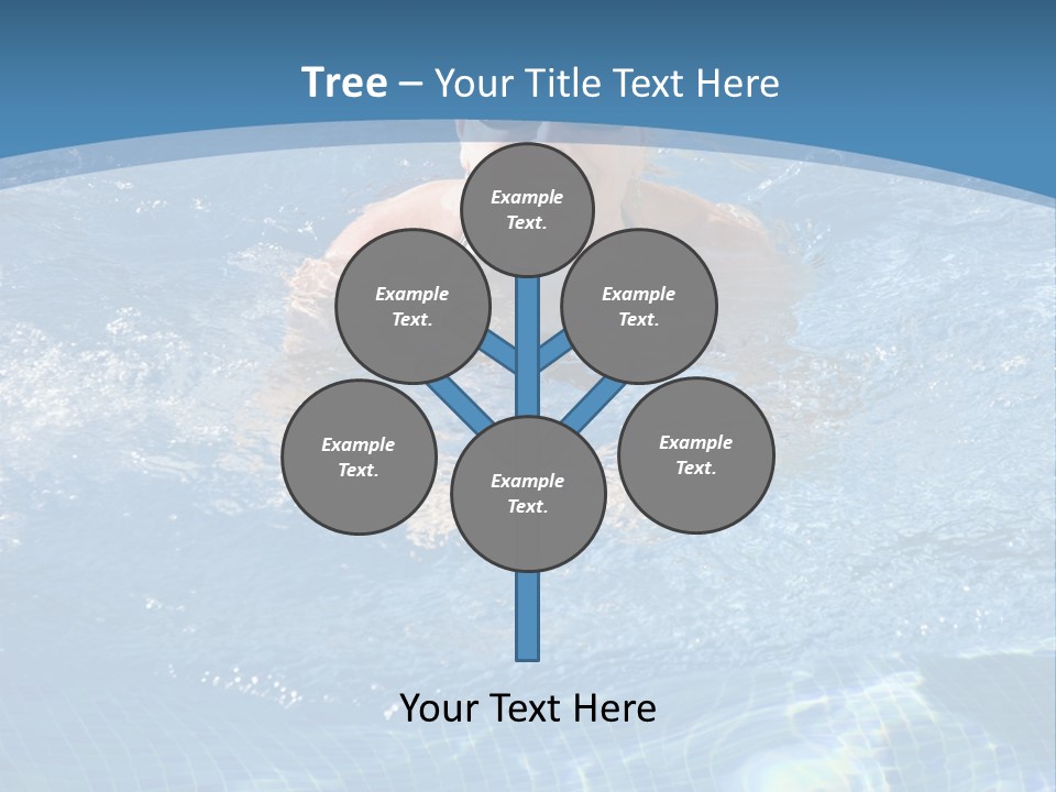 A Woman Swimming In A Pool With Sunglasses On PowerPoint Template