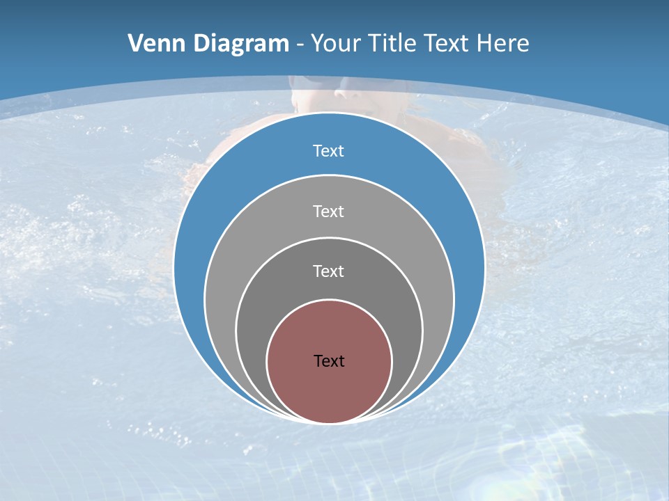 A Woman Swimming In A Pool With Sunglasses On PowerPoint Template