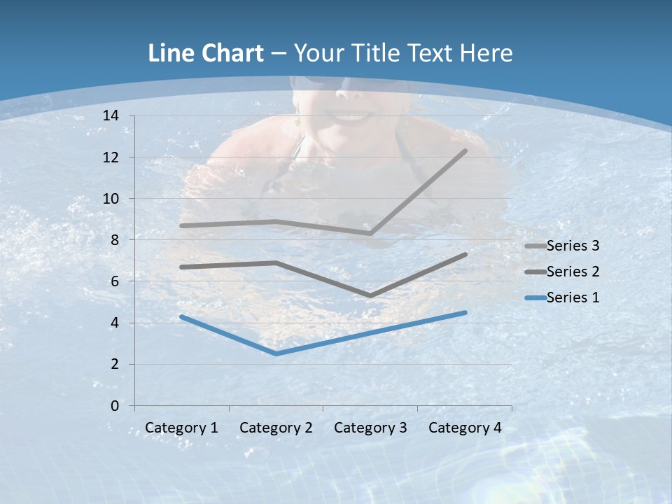 A Woman Swimming In A Pool With Sunglasses On PowerPoint Template