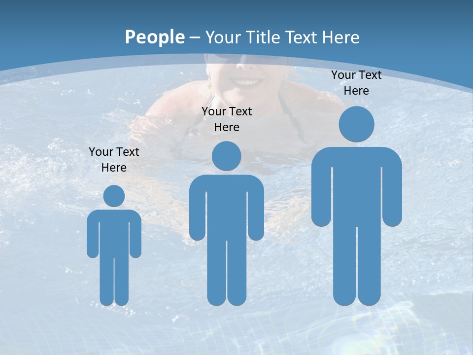 A Woman Swimming In A Pool With Sunglasses On PowerPoint Template