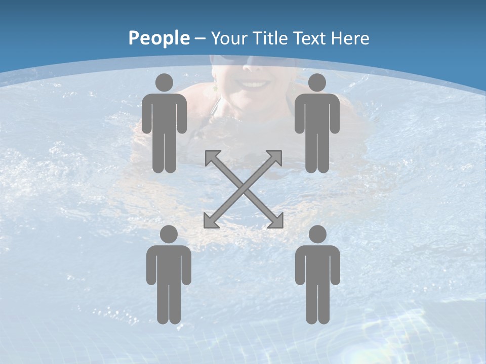 A Woman Swimming In A Pool With Sunglasses On PowerPoint Template