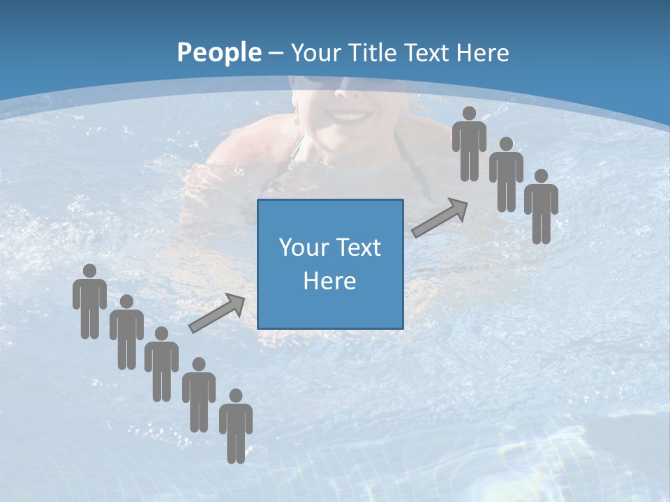 A Woman Swimming In A Pool With Sunglasses On PowerPoint Template