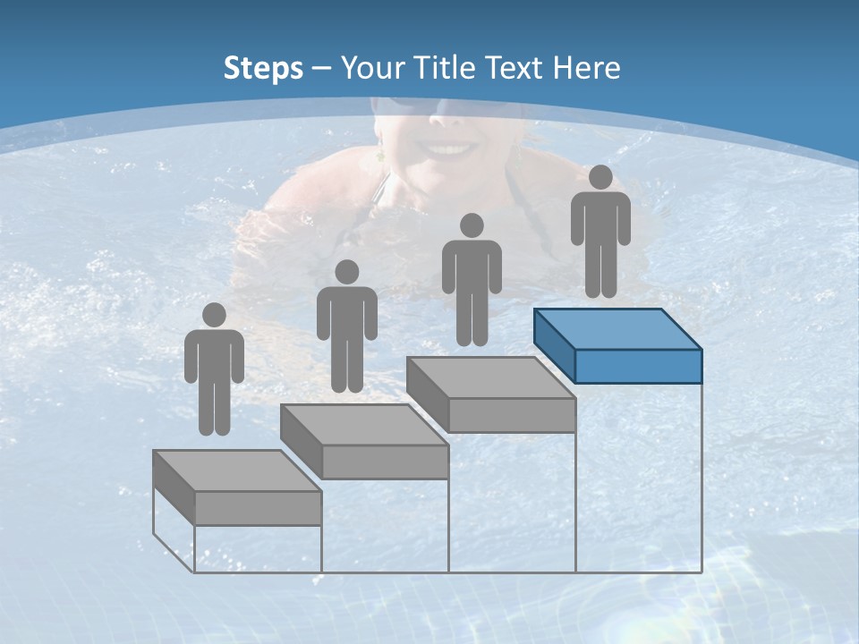A Woman Swimming In A Pool With Sunglasses On PowerPoint Template