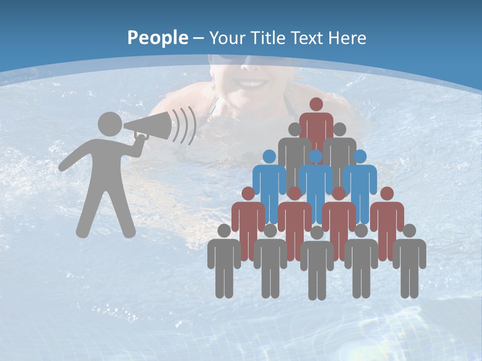 A Woman Swimming In A Pool With Sunglasses On PowerPoint Template