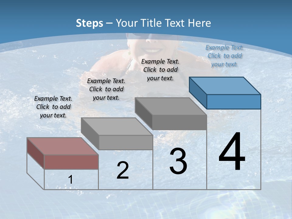 A Woman Swimming In A Pool With Sunglasses On PowerPoint Template