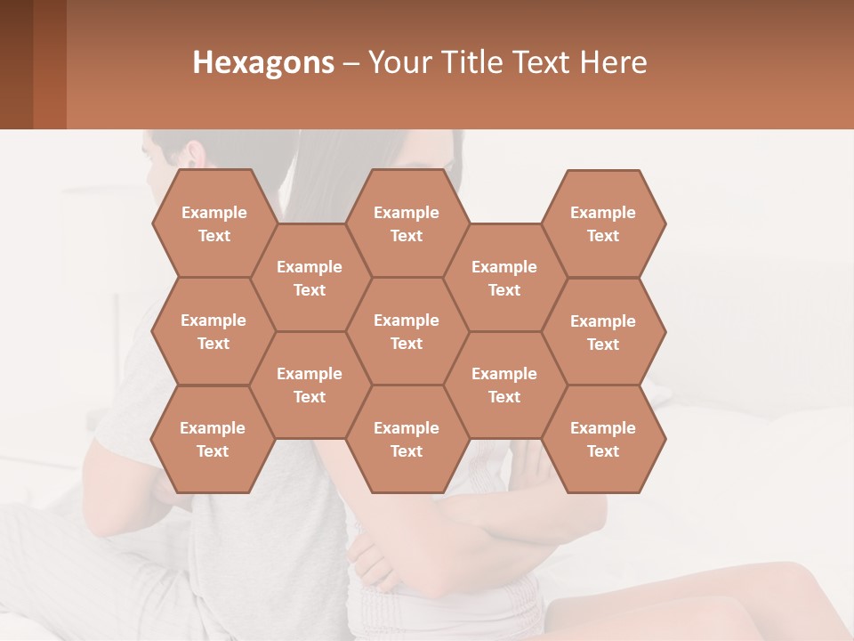 A Man And A Woman Sitting On A Bed PowerPoint Template