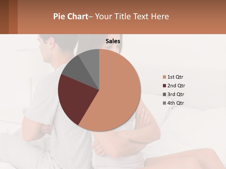 A Man And A Woman Sitting On A Bed PowerPoint Template
