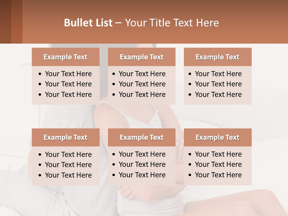 A Man And A Woman Sitting On A Bed PowerPoint Template